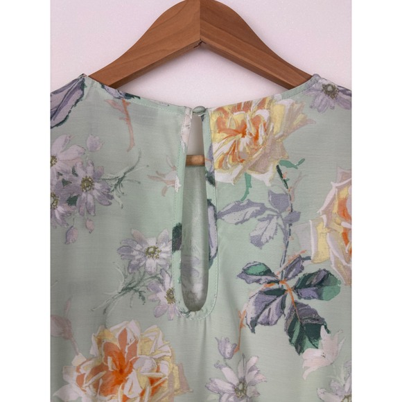 & Other Stories Paris Atelier Womens Dress Size‎ 8 Green Floral Cottagecore Rose - Picture 6 of 10